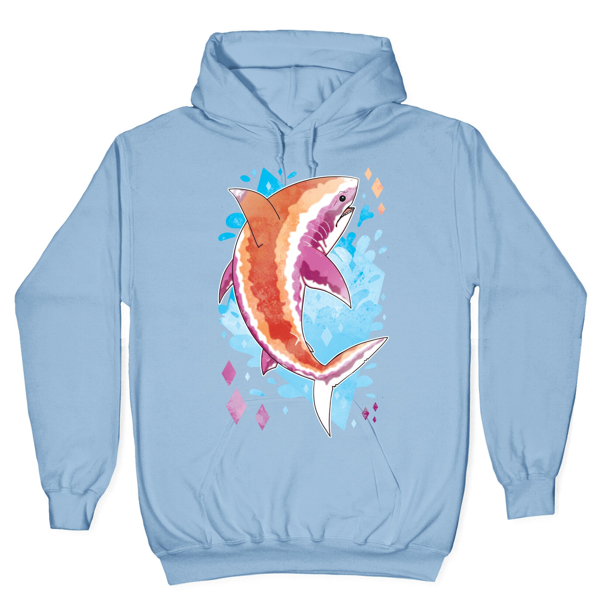Pride Sharks: Lesbian Hoodie